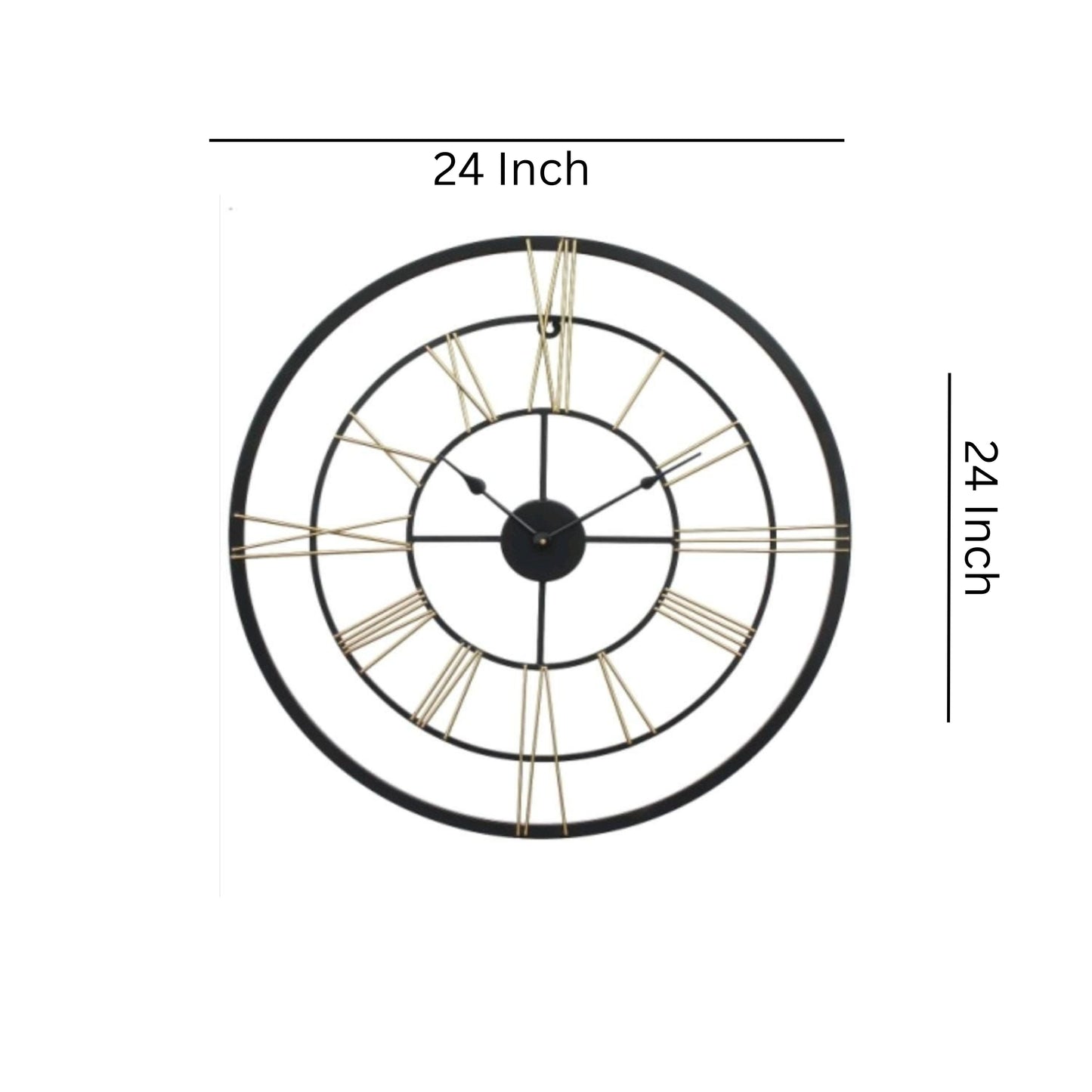 Roman Triple Ring Wall Clock ( Dia 24 Inches )