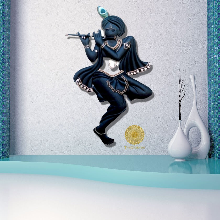 Krishna Murari Metallic Wall Art