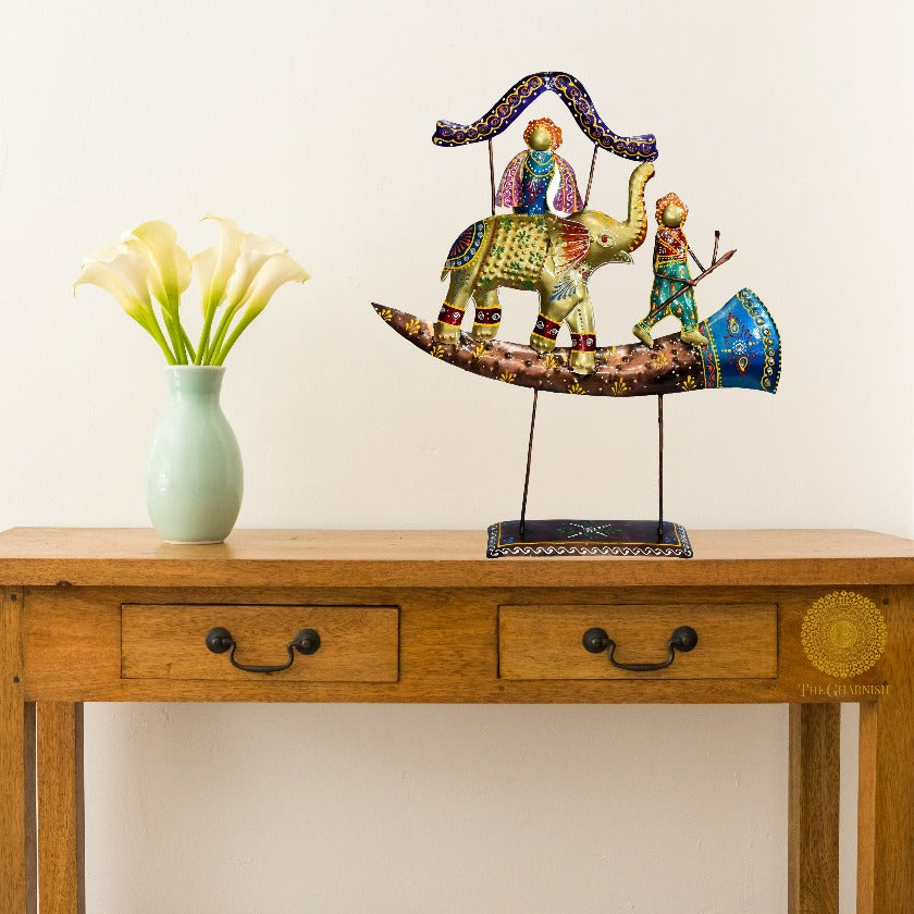 Antique Elephant Sawari Ornament - The Gharnish - A Unit of Satkala Creations