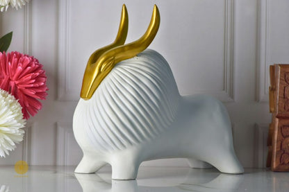 Golden Horn Yak Resin Figurine