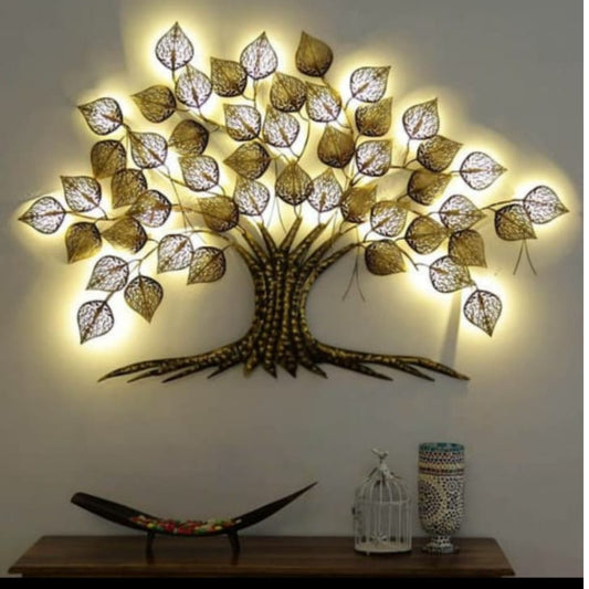 Metallic Golden Leaves Tree ( 54 X 36 Inches )