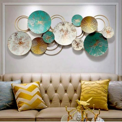 Metallic Color Plates Wall Art ( 48 X 20 Inches ) - The Gharnish - A Unit of Satkala Creations