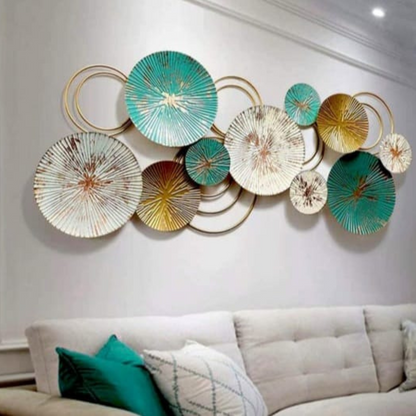 Metallic Color Plates Wall Art ( 48 X 20 Inches ) - The Gharnish - A Unit of Satkala Creations