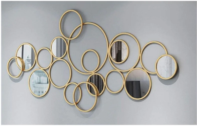 Bunch of Rings Wall Mirror ( 48 x 24 Inches )