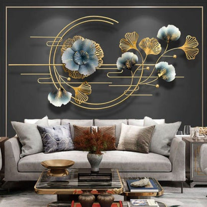 Half Ring Flower Wall Art (48 x 24 Inches)