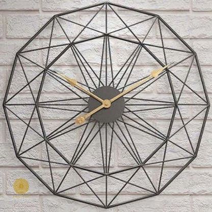 Geometrical designs wall clock by The Gharnish, 30-inch diameter decorative wall clock with modern geometric patterns.