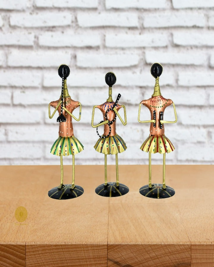 3 Antique Lady Musician - The Gharnish - A Unit of Satkala Creations