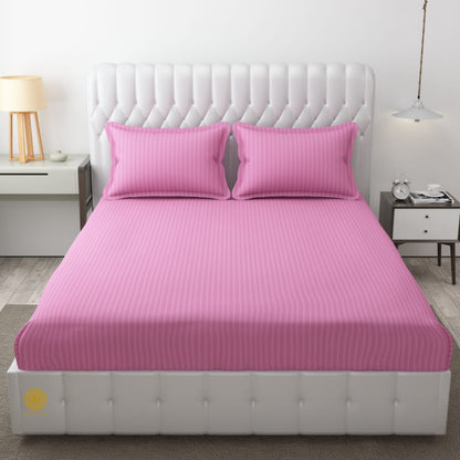 Strip Fitted Bedsheet or Mattress Cover - The Gharnish - A Unit of Satkala Creations