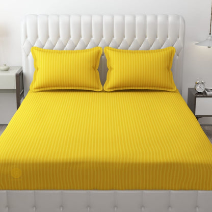 Strip Fitted Bedsheet or Mattress Cover - The Gharnish - A Unit of Satkala Creations