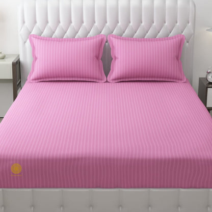 Strip Fitted Bedsheet or Mattress Cover - The Gharnish - A Unit of Satkala Creations