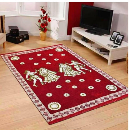 Chennile Panel Design Carpet - The Gharnish - A Unit of Satkala Creations