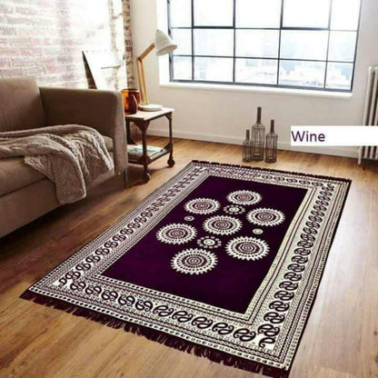 Red Chennile panel design carpet by TheGharnish, showcasing intricate chennile patterns on a plush textured surface.