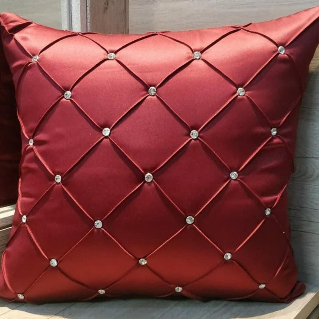Pearl and Beaded Cushion Covers - Set of 5 - The Gharnish - A Unit of Satkala Creations