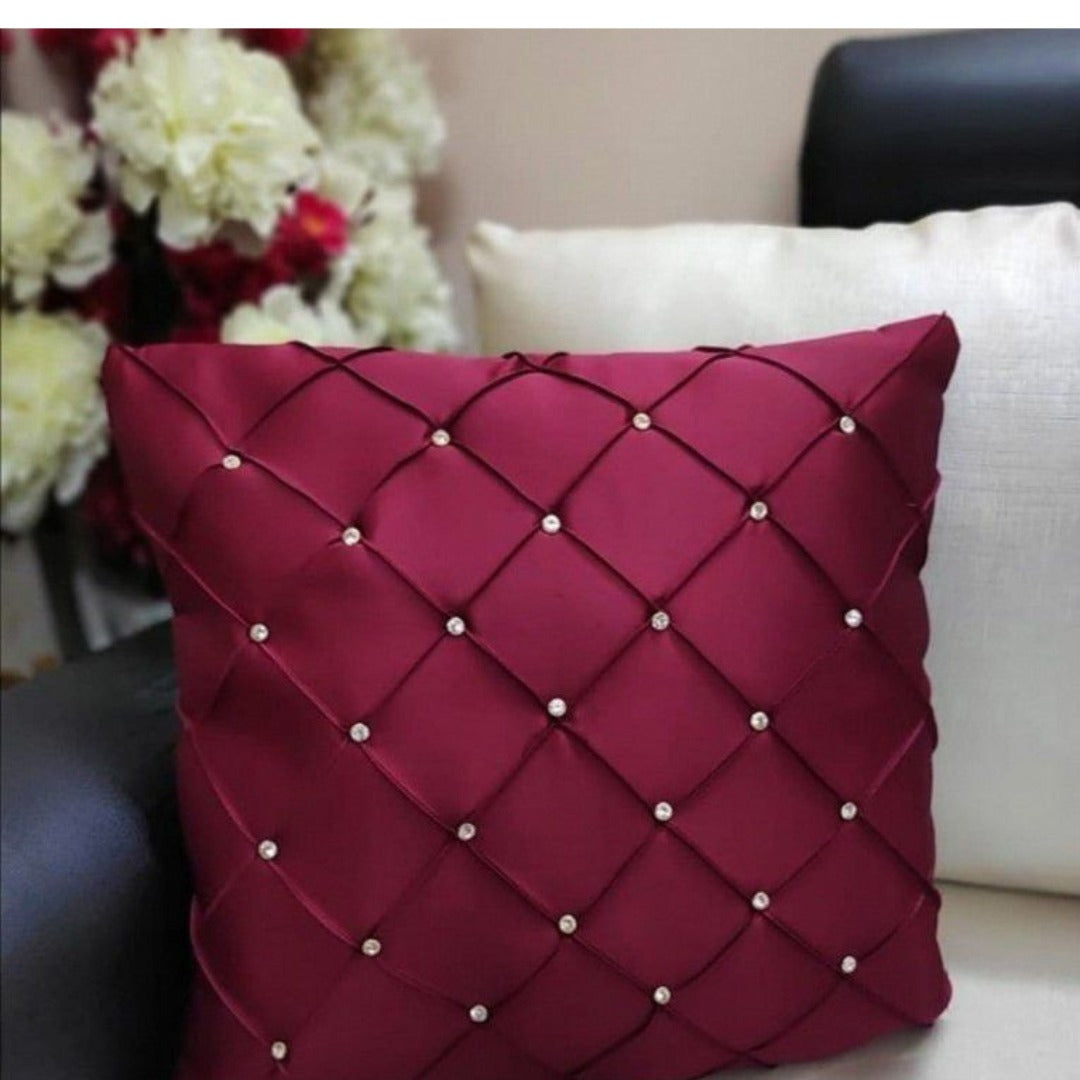 Pearl and Beaded Cushion Covers - Set of 5 - The Gharnish - A Unit of Satkala Creations