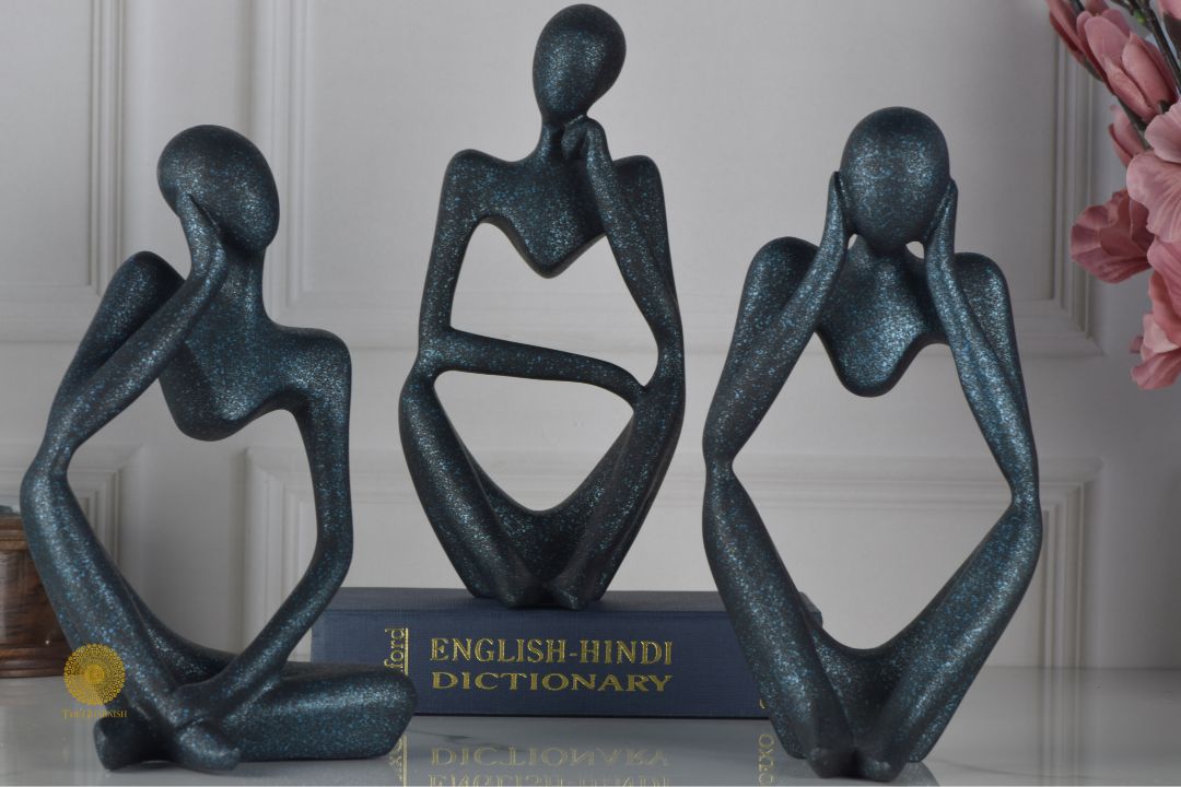 Modern ladies abstract resin sculpture figurine by TheGharnish, showcasing a sleek and artistic design in a contemporary style.