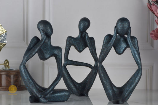 Modern ladies abstract resin sculpture figurine by TheGharnish, featuring sleek, artistic design in a stylish decorative piece.