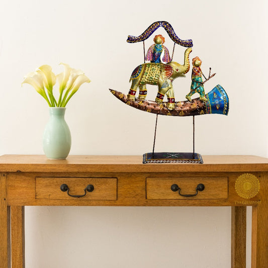 Antique Elephant Sawari Ornament - The Gharnish - A Unit of Satkala Creations