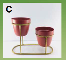 Set of 2 jointed planters from TheGharnish, 10x8 inches, featuring adjustable design for versatile indoor or outdoor planting.