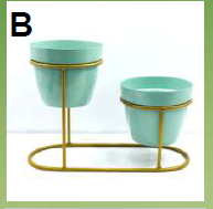 Set of 2 TheGharnish jointed planters, 10x8 inches, featuring adjustable joints for versatile plant display and decorative gardening.