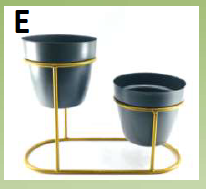 Set of 2 jointed planters from TheGharnish, 10x8 inches, featuring adjustable height and modern design for indoor or outdoor use.