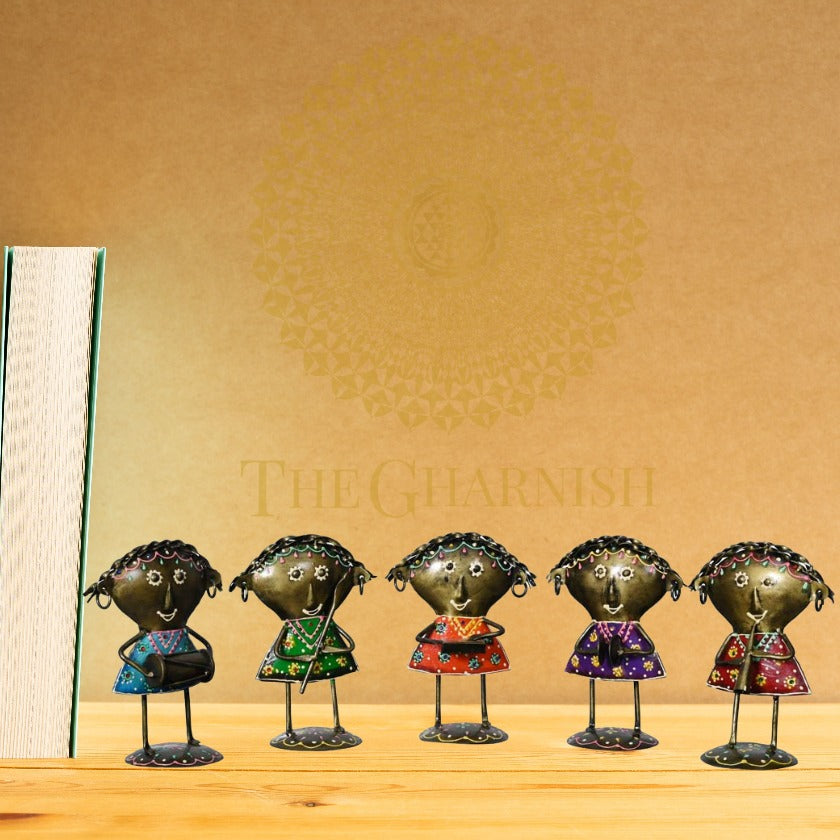 Antique Doll Musician Set of 5 - The Gharnish - A Unit of Satkala Creations
