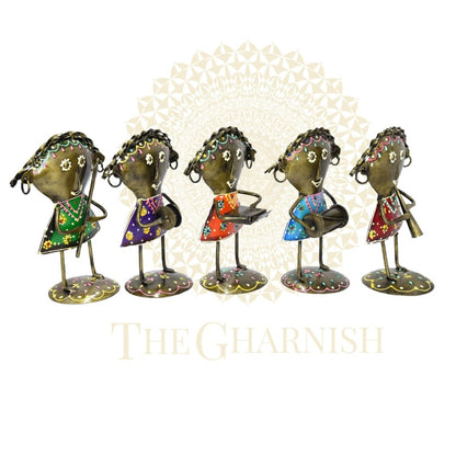 Antique Doll Musician Set of 5 - The Gharnish - A Unit of Satkala Creations