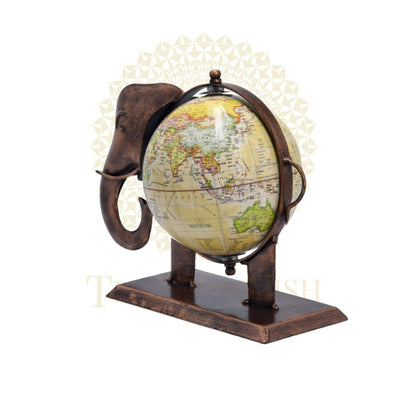 Globe Elephant antique Table Decor - The Gharnish - A Unit of Satkala Creations