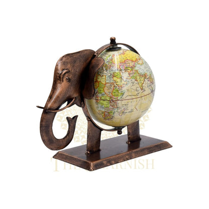 Globe Elephant antique Table Decor - The Gharnish - A Unit of Satkala Creations