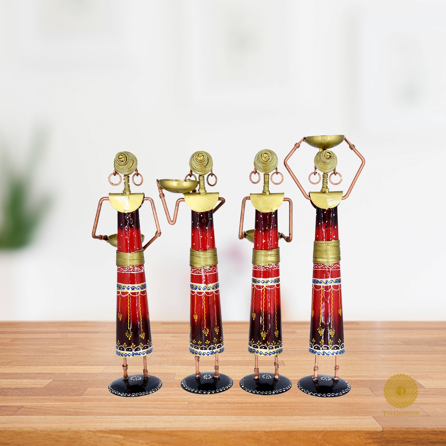 Labour Lady Metal Table Decor - The Gharnish - A Unit of Satkala Creations