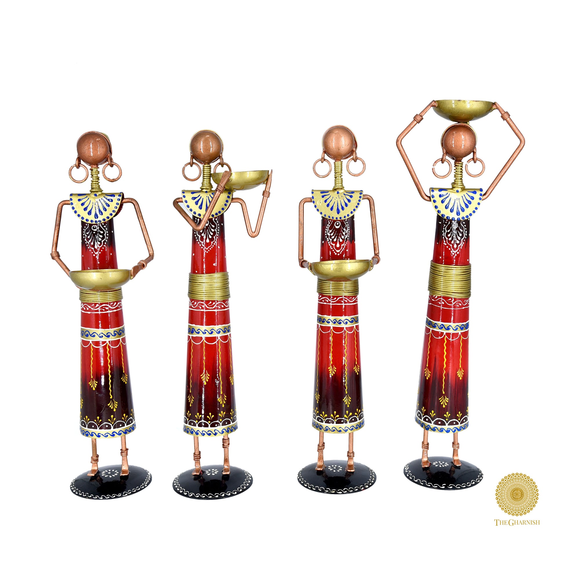 Labour Lady Metal Table Decor - The Gharnish - A Unit of Satkala Creations