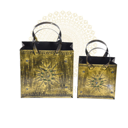 Metal Bag Showpiece - The Gharnish - A Unit of Satkala Creations