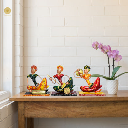 Nagpuri Women Golden Musician - The Gharnish - A Unit of Satkala Creations