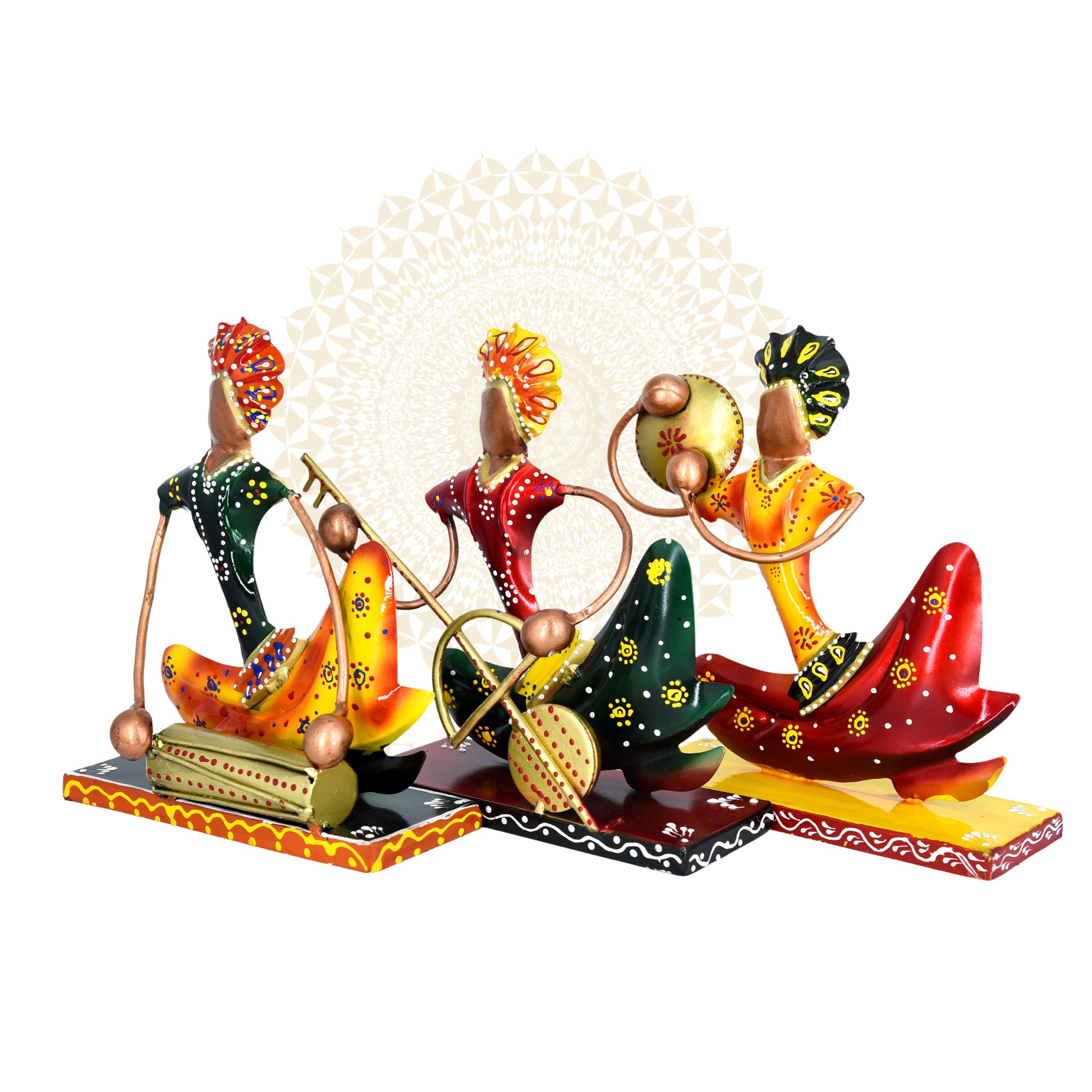 Nagpuri Women Golden Musician - The Gharnish - A Unit of Satkala Creations