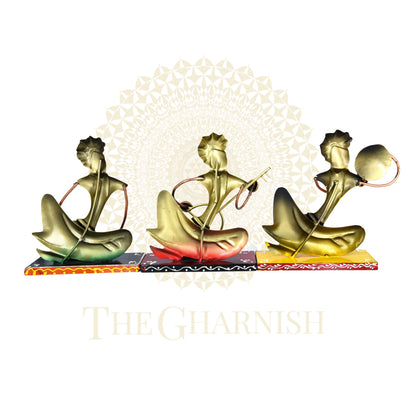 Nagpuri Women Golden Musician - The Gharnish - A Unit of Satkala Creations