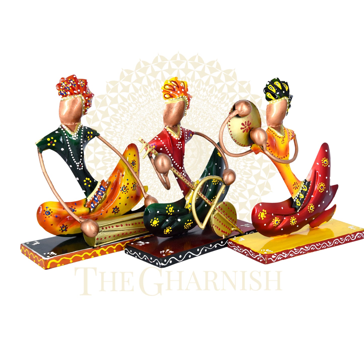Nagpuri Women Golden Musician - The Gharnish - A Unit of Satkala Creations