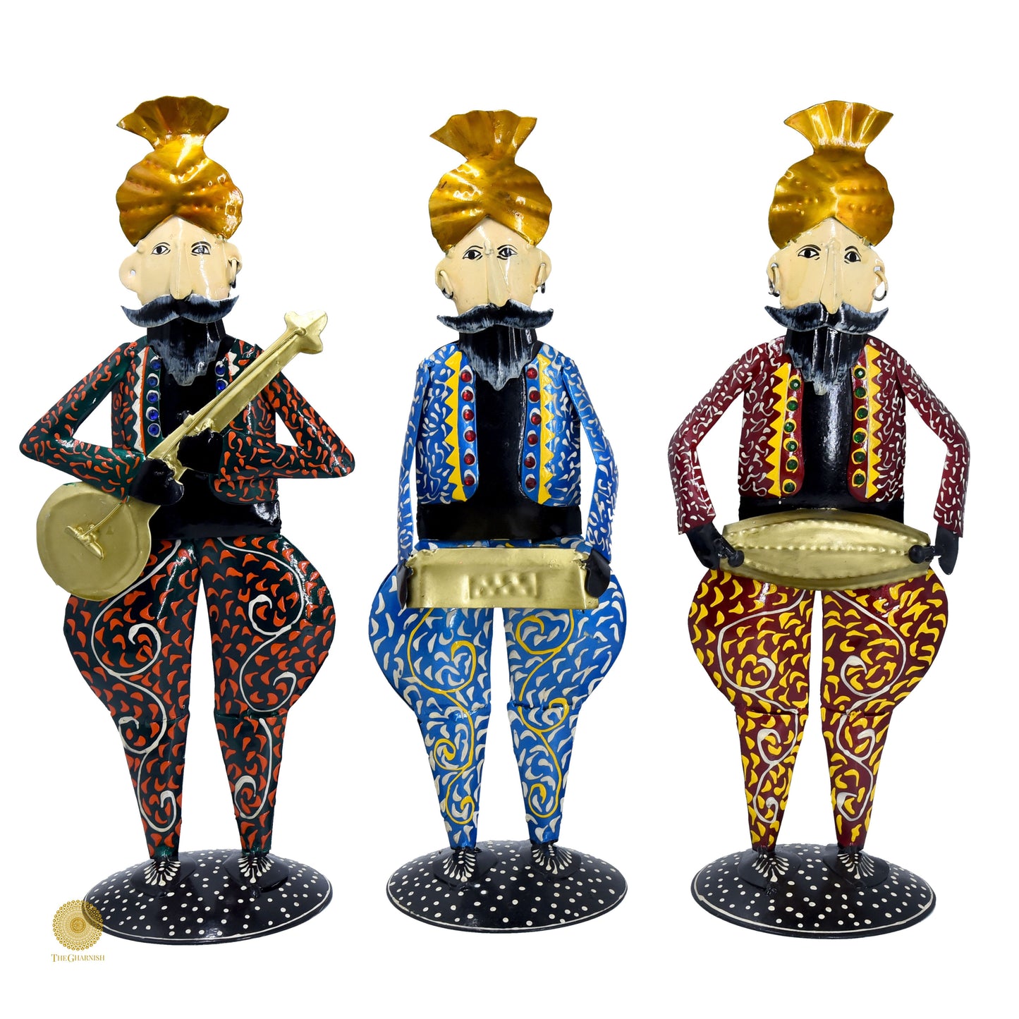Sardar Musician Table Decor Set of 3 - The Gharnish - A Unit of Satkala Creations