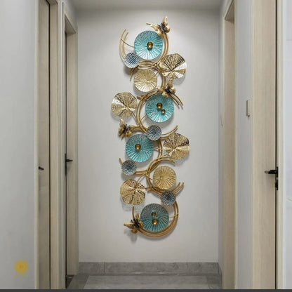 Big circle butterfly metallic wall art by TheGharnish featuring a modern, shiny butterfly design on a sleek wall display.