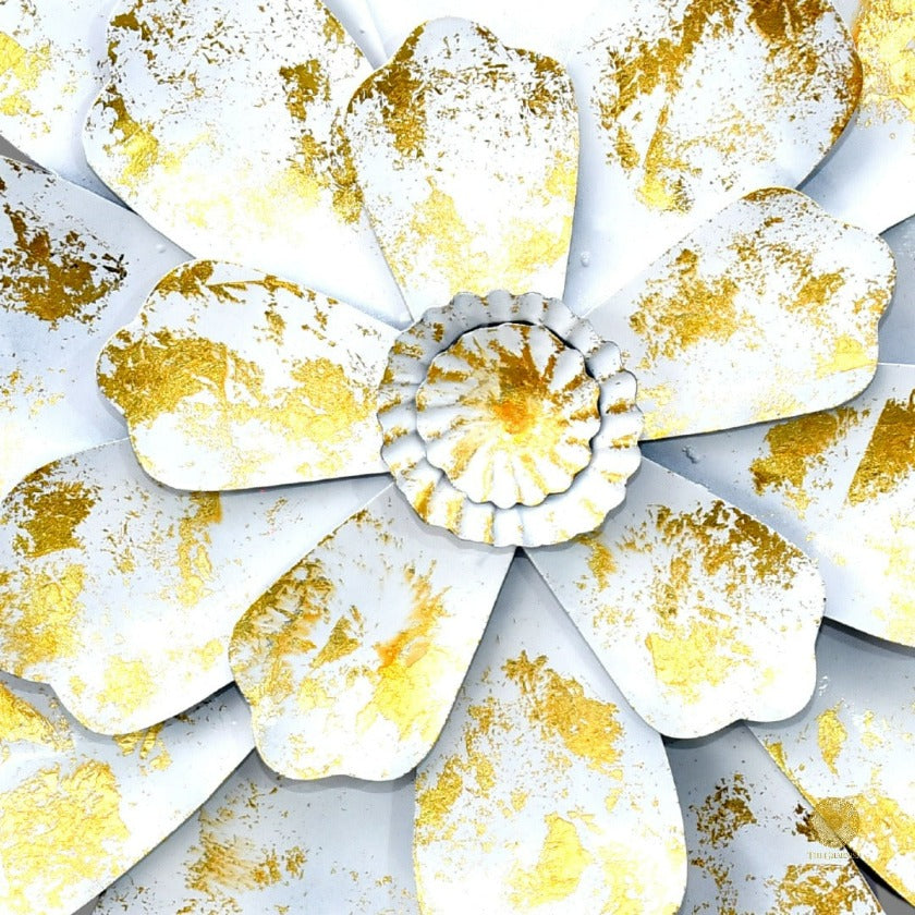 Exotic flower wall art by TheGharnish, 25-inch diameter decorative wall art featuring vibrant floral design.
