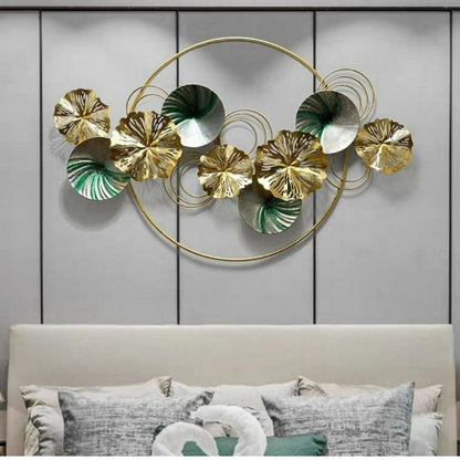 Full Moon metallic wall art by TheGharnish, 48x23 inches, showcasing a shimmering celestial design on a decorative wall art piece.