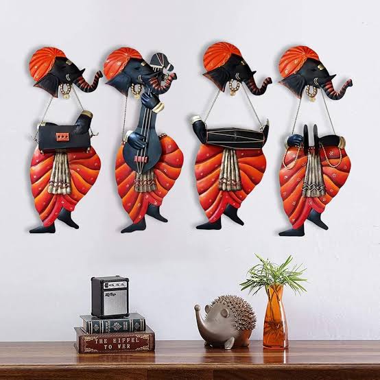 Ganesh Ji Musical Avatar Wall Accent - The Gharnish - A Unit of Satkala Creations