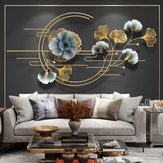 Half Ring Flower Wall Art (48 x 24 Inches) - The Gharnish - A Unit of Satkala Creations