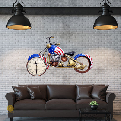 Metallic bike wall art by TheGharnish featuring a sleek, modern design suitable for contemporary home decor.