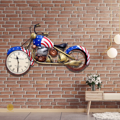 Metallic wall art by TheGharnish featuring a stylish bike design, perfect for modern home decor.