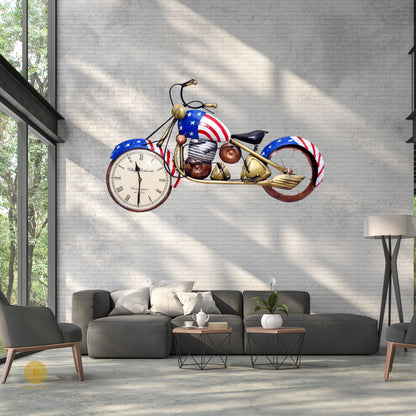 Metallic bike wall art by TheGharnish featuring a stylish, shiny design perfect for modern home decor.