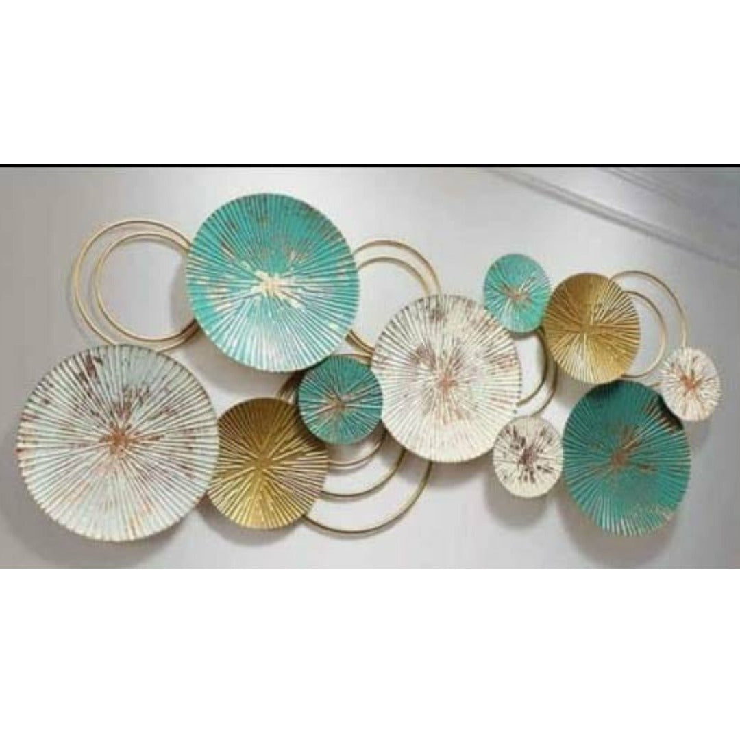 Metallic color wall art by TheGharnish, 48x20 inches, featuring modern abstract design on a wall.