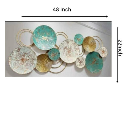 Metallic color plates wall art by TheGharnish, 48x20 inch decorative metal wall art with modern metallic finish.