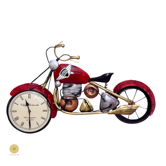 Metallic red bike wall art by TheGharnish featuring a shiny, artistic bicycle design for modern home decor.