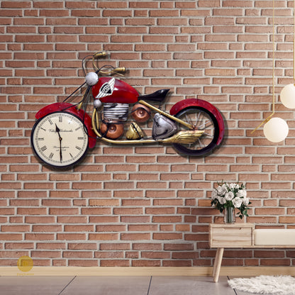 Metallic red bike wall art by TheGharnish, featuring a sleek, modern design suitable for contemporary home decor.