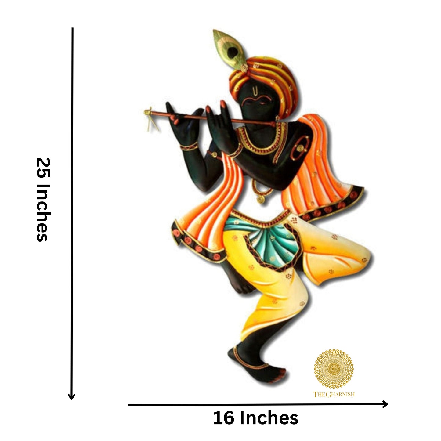 Metallic Wall Art Kunj Bihari - The Gharnish - A Unit of Satkala Creations