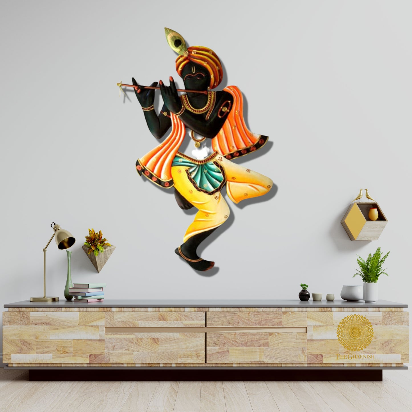Metallic Wall Art Kunj Bihari - The Gharnish - A Unit of Satkala Creations